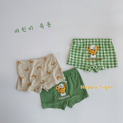 Three-piece Set Children's Underwear Modal Printing Baby Kindergarten Boxer Shorts