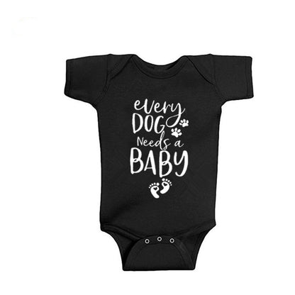 Printed Triangle Baby Romper Bodysuit