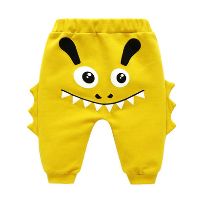 Spring And Autumn Baby High-waist Belly Protecting Trousers