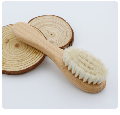 Baby Wool Brush Set, Baby Shower, Scrubbing Brush, Shower Comb