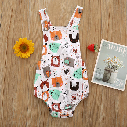 Fashion Printed Baby One-piece Triangle Romper