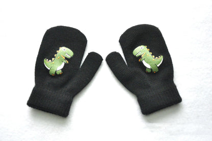 Children's Cartoon Warm And Velvet Thick Knitted Gloves