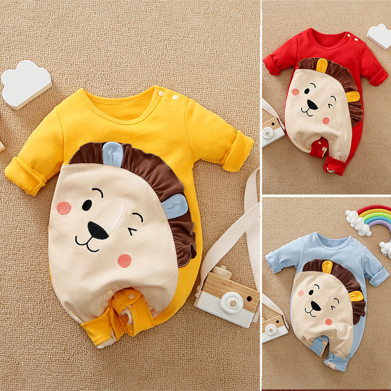 Baby Spring Clothes Korean Version Of The Animal One-piece Cotton Jumpsuit