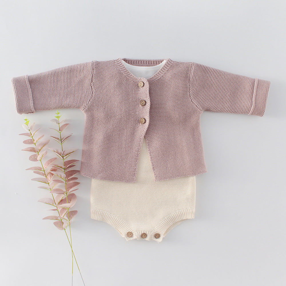 Infant Boys And Girls Baby Knitted Coat