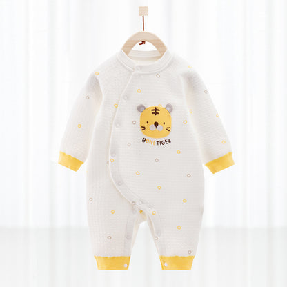 Cotton Thermal Clip Silk Onesie Newborn Climbing Baby Clothes