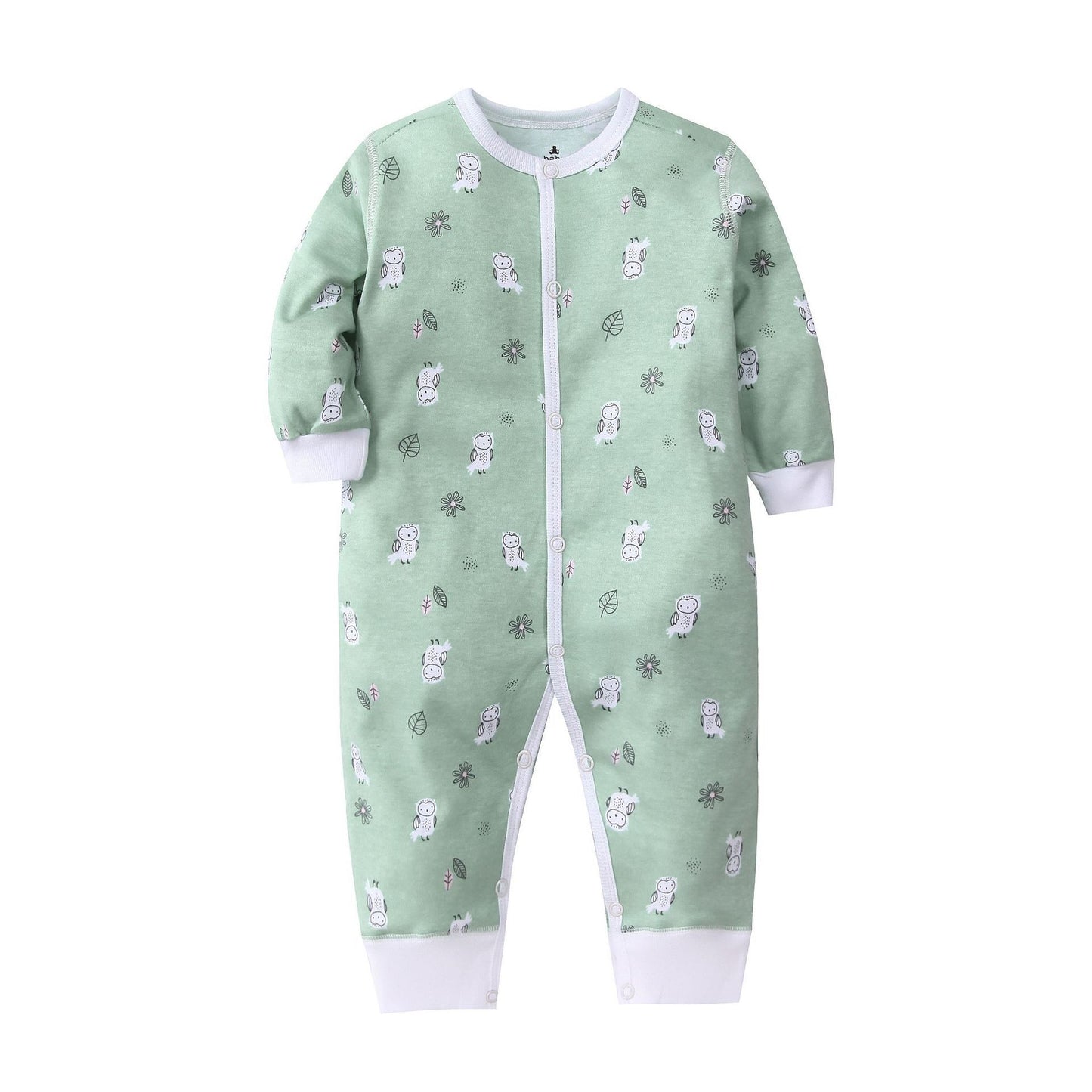 Infants Baby Jumpsuit Long Sleeve Button Romper