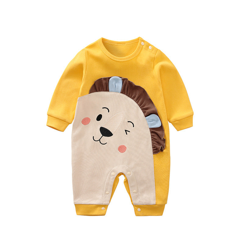 Baby Spring Clothes Korean Version Of The Animal One-piece Cotton Jumpsuit