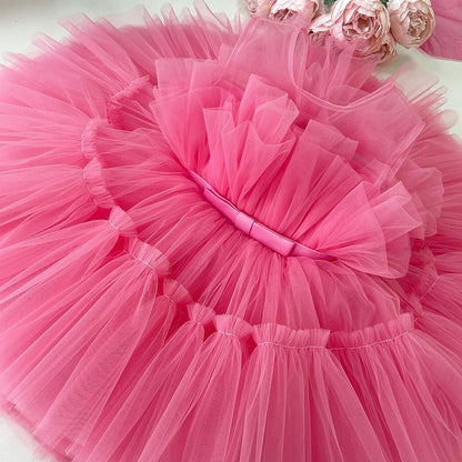 Children's Dress Fluffy Gauze Girl Princess Dress