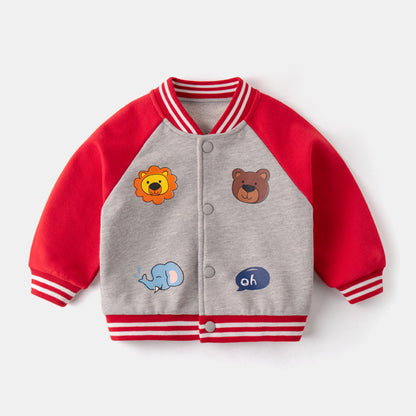 Baby Baseball Uniform Foreign Style Jacket Autumn Coat