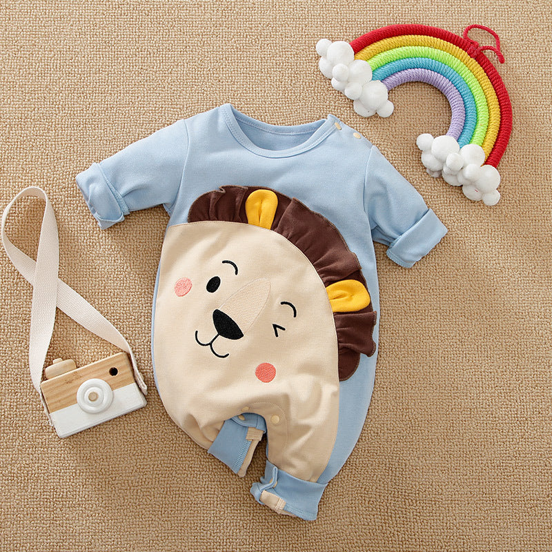 Baby Spring Clothes Korean Version Of The Animal One-piece Cotton Jumpsuit