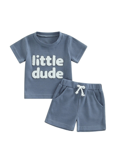 Children's Waffle Short Sleeve Suit