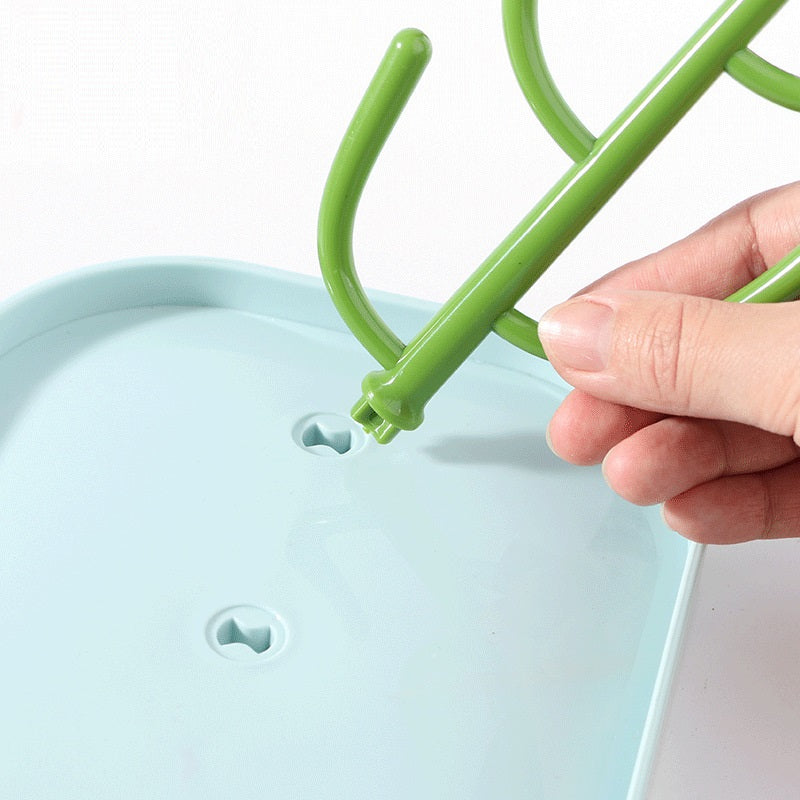 Dust-proof And Drain Holder With Lid Cup Holder For Storage Drain And Bottle Holder For Drying