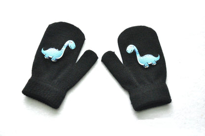 Children's Cartoon Warm And Velvet Thick Knitted Gloves