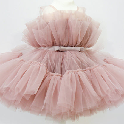 Children's Dress Fluffy Gauze Girl Princess Dress