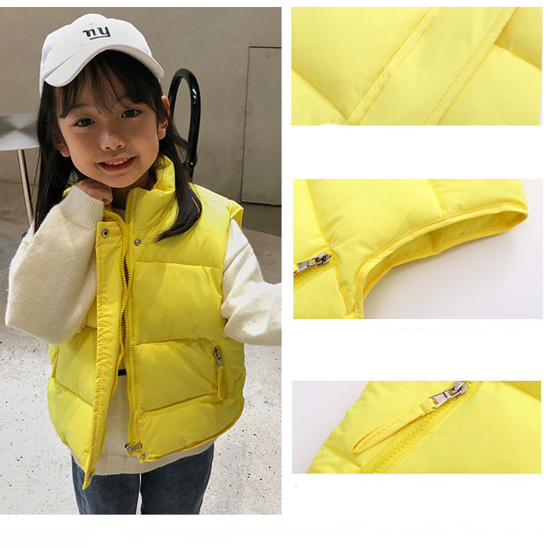 Men And Women Children Wear Loose Down Cotton Vest