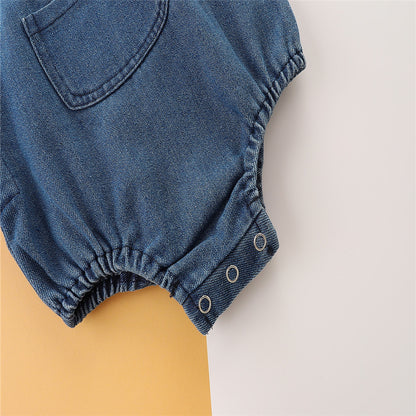 Newborn Jumpsuit Baby Cloth Denim Brace