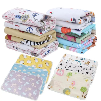 Baby Changing Mats Diaper for Newborn Cotton Waterproof Changing Pats