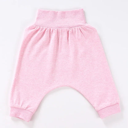 Baby's big PP pants unisex cotton high waist Harun pants belly protection sleepwear pants