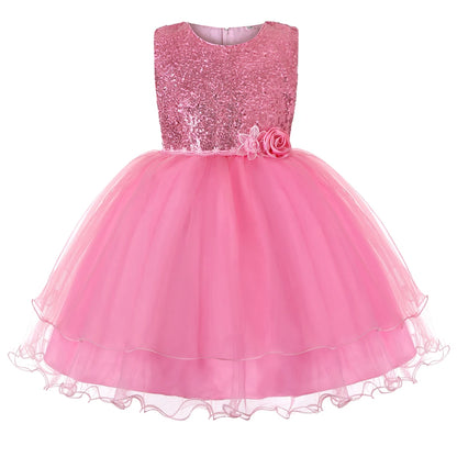 Kids Sequined Dresses for Girls Christmas Children Clothing Princess