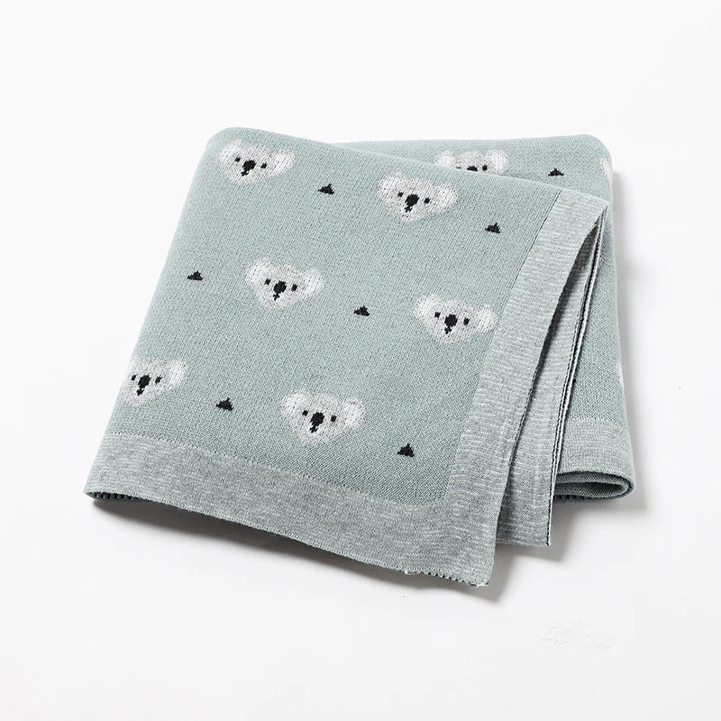 KozyKoala Knit Blanket – Soft Cotton Swaddle for Babies