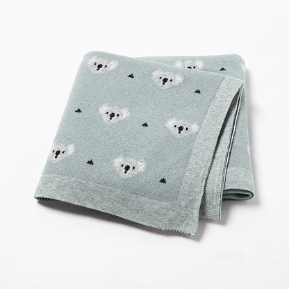 KozyKoala Knit Blanket – Soft Cotton Swaddle for Babies