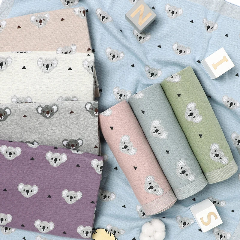 KozyKoala Knit Blanket – Soft Cotton Swaddle for Babies