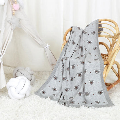 KozyKoala Knit Blanket – Soft Cotton Swaddle for Babies