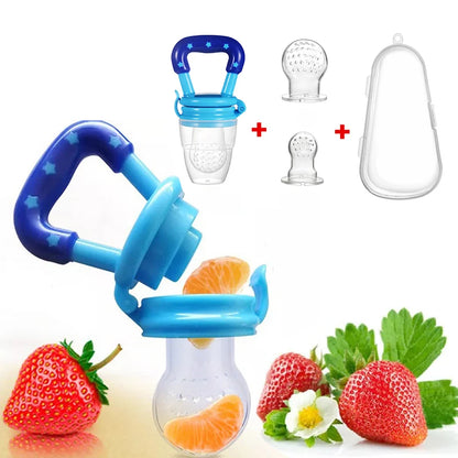 Baby Nipple Fresh Food Fruit Milk Feeding Bottles Nibbler Learn Feeding Teething Pacifier