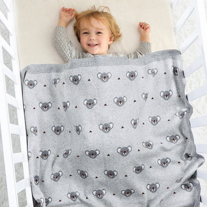 KozyKoala Knit Blanket – Soft Cotton Swaddle for Babies