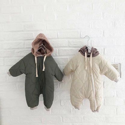 Newborn Baby Boy Girl Hooded Clothes Snow Suit Winter Outwear