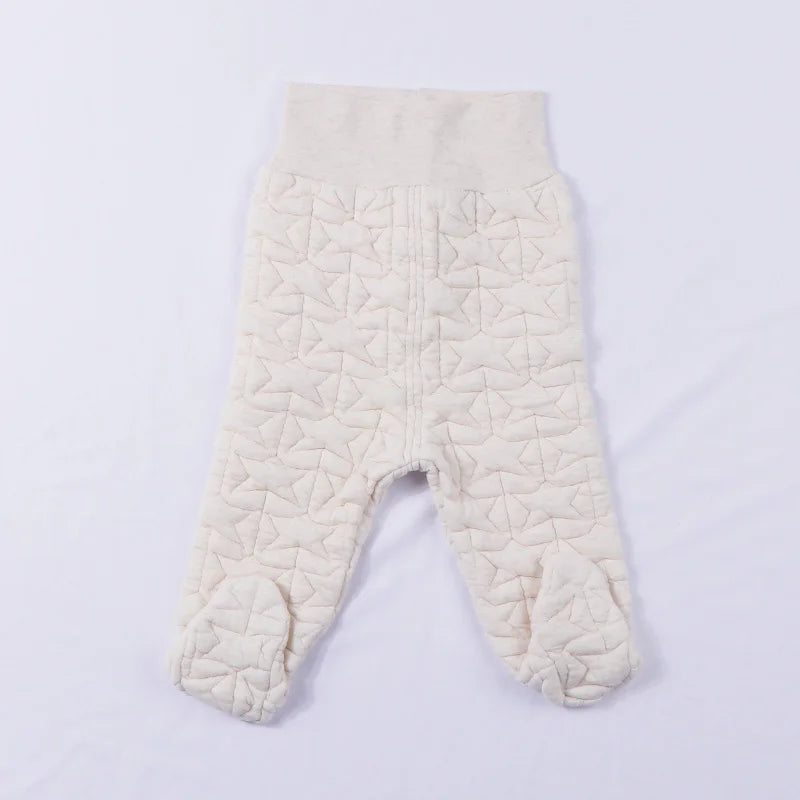 Baby Pants Cotton Newborn Unisex Casual Footed High Waist Baby Boy Giril Trousers