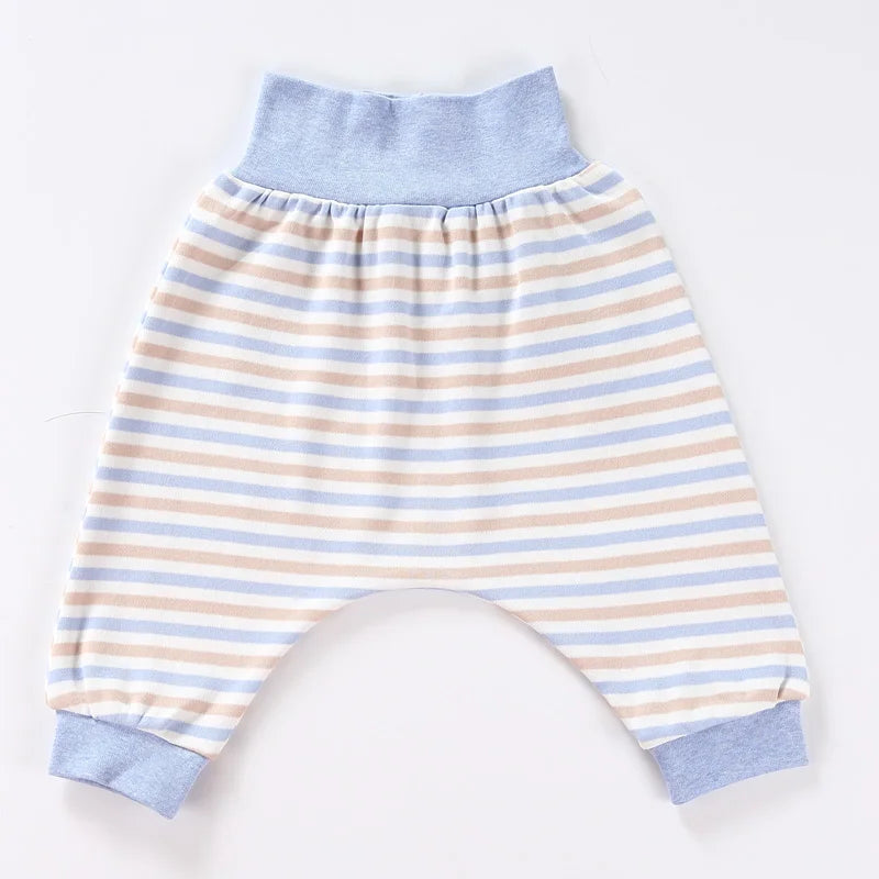 Baby's big PP pants unisex cotton high waist Harun pants belly protection sleepwear pants