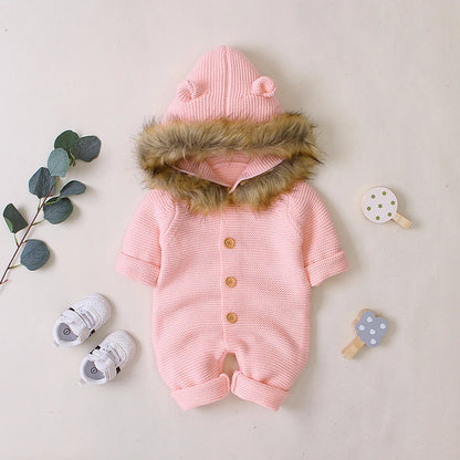 FrostyFriend Toddler Romper – Soft Knit Winter