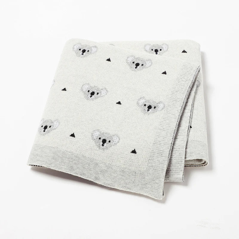 KozyKoala Knit Blanket – Soft Cotton Swaddle for Babies
