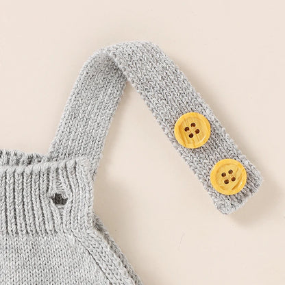 BreezeCotton  Summer Romper – Knit Sleeveless Jumpsuit for Babie