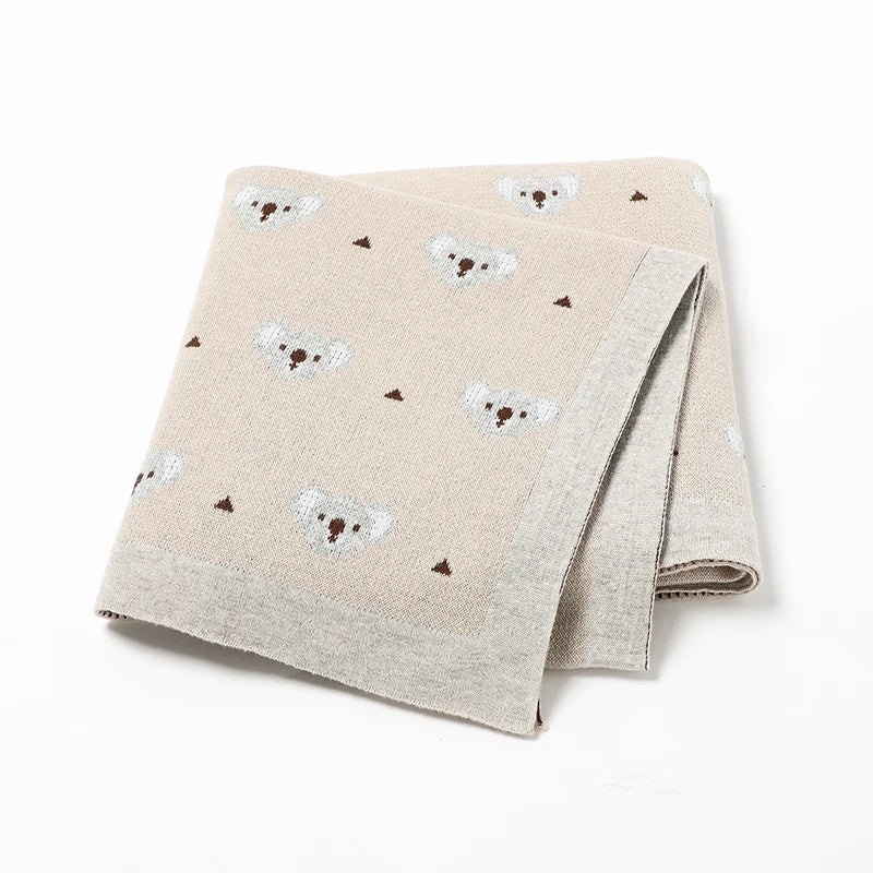 KozyKoala Knit Blanket – Soft Cotton Swaddle for Babies