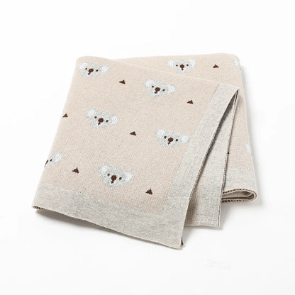 KozyKoala Knit Blanket – Soft Cotton Swaddle for Babies