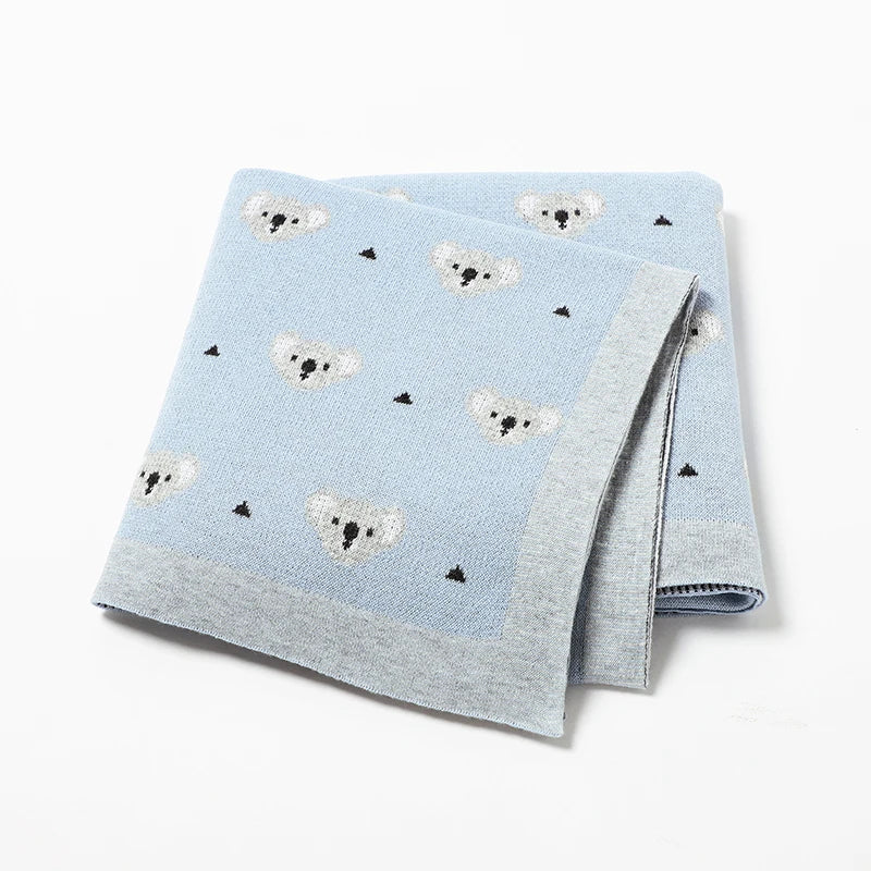KozyKoala Knit Blanket – Soft Cotton Swaddle for Babies