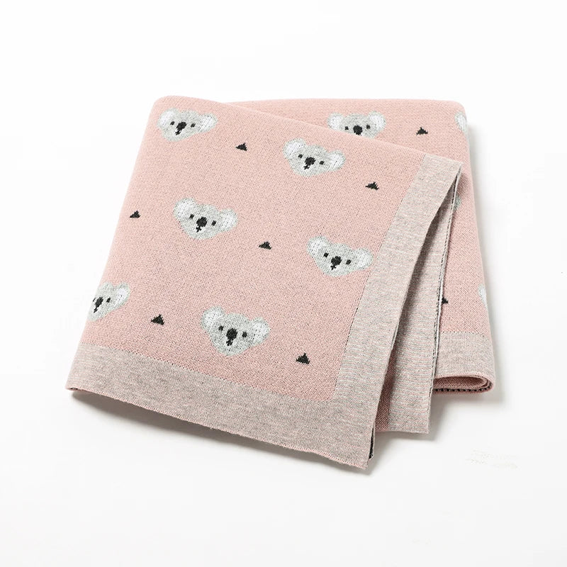 KozyKoala Knit Blanket – Soft Cotton Swaddle for Babies