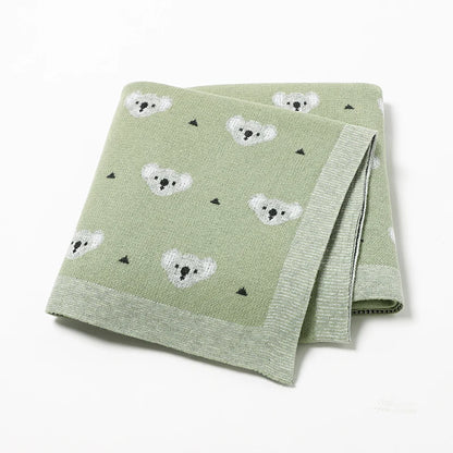 KozyKoala Knit Blanket – Soft Cotton Swaddle for Babies