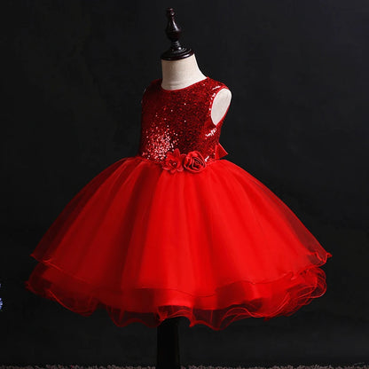 Kids Sequined Dresses for Girls Christmas Children Clothing Princess