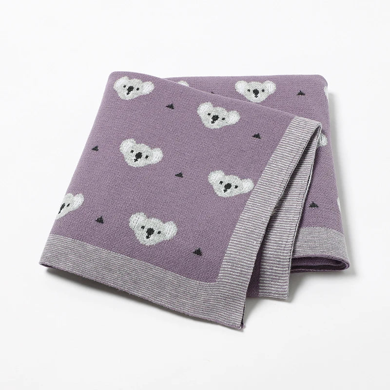 KozyKoala Knit Blanket – Soft Cotton Swaddle for Babies