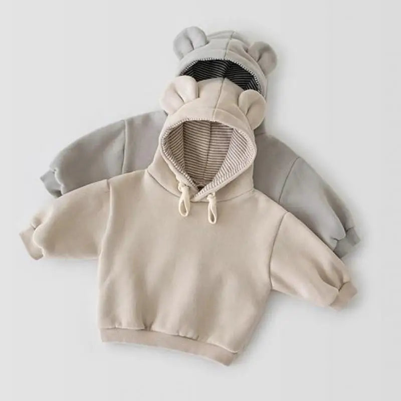 Cute Bear Hooded Sweatshirt + Sport Pants 2pcs Set Hoodie Suit