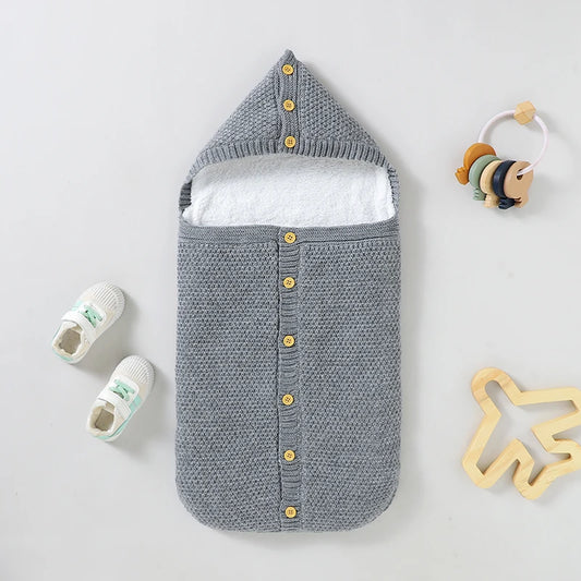 WarmHug Toddler Sleep Sack – Solid Knit Newborn Swaddle