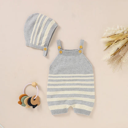 BreezeCotton  Summer Romper – Knit Sleeveless Jumpsuit for Babie