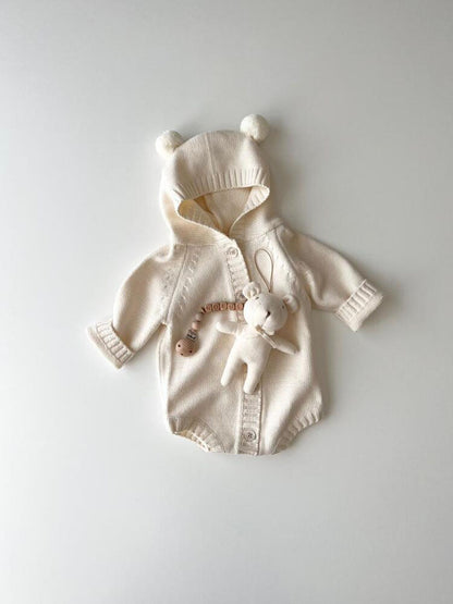 Ins Style Bear Shape Baby Knitted Sweater Jumpsuits