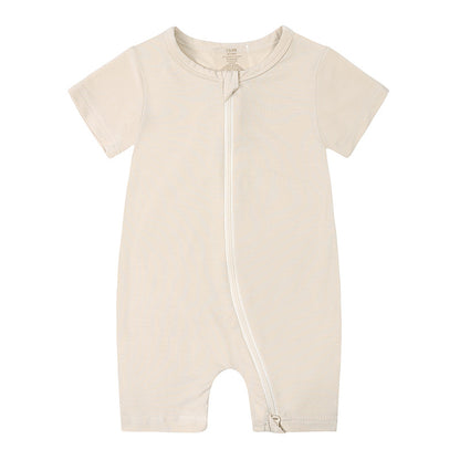 Baby Jumpsuit Bamboo Fiber New Short Sleeve Thin