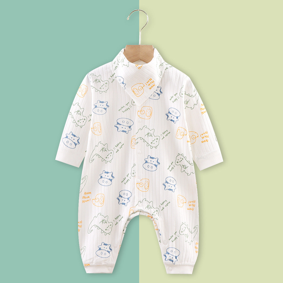 Long-sleeved Romper Double-layer Cotton Baby Jumpsuit