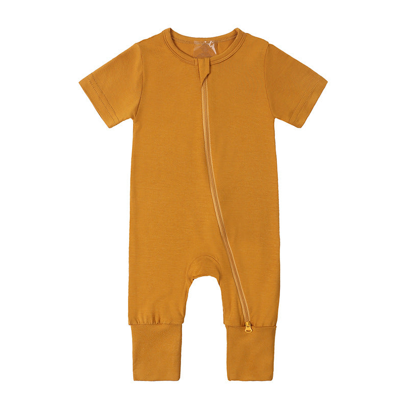 Baby Bamboo Fiber Jumpsuit Infant Thin Romper