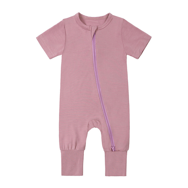 Baby Bamboo Fiber Jumpsuit Infant Thin Romper